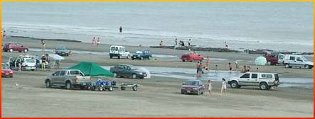 pescando en la playa